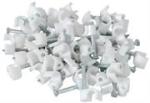 Noble Round Cable Clips 9MM White 100 PC