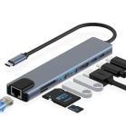 MicroWorld USB Type C 8 In 1 Dock