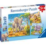 - Wild Animals - 3 X 49PC Puzzles