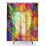 Heart Design Shower Curtains 180X180CM Quick Drying Shower Curtain For Tub
