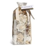 Andaluca 20 Oz Botanical Crystal Potpourri Bag & Fragrance Vial Included Selenite Crystals Scented White Selenite Sandalwood