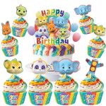 Jim Henson's Word Party Cake Topper Set - 1 Cake Topper & 24 Cupcake Toppers & Wrappers - Birthday Party Supplies