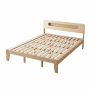 Pine Wood Queen Bed Frame 150X200CM With Headboard Slatted Base