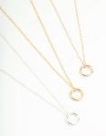 Mixed Metal Circle Pendant Necklaces 3-PACK