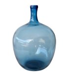 Blue Glass Bottle Vase 62CM Tall Decorative Glass Floor Vase