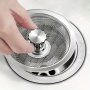 1PCS Universal Stainless Steel Sink Strainer Kitchen/bathroom Basin Drain Filter Anti-blocking Mesh Cover No Battery Needed