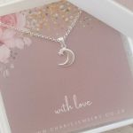 Skylar 925 Sterling Silver Moon And Star Necklace 10X12MM On 45CM Rolo Chain