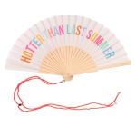 Hotter Than Last Summer Handheld Fan - Wood & Textile