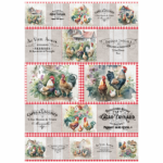 French Chickens A3 Sticker Sheet
