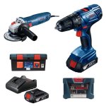 Bosch - Impact Drill Kit Gsb 180-LI And Angle Grinder Gws 700 With 41PC