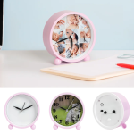 Alarm Clock 10.5X10.7X4CM 4 Colours - Pink