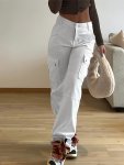 Y2K Streetwear 2024 New Women's Cargo Pants With Many Pockets Casual Female Fashion Clothing Aesthetic Trousers