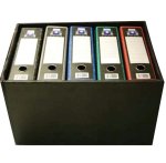Rexel 5 File Storage Box Black Flat Packed – 129110