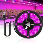 Hoogtecly Usb-powered LED Grow Light Strip - 5V Full Spectrum Hydroponic Lamp For Indoor Plants Greenhouses & Flowers 2M 5M Leng