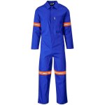 Safeway Safety Polycotton Boiler Suit - Reflective Arms & Legs - Orange Tape - 54 White