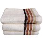 Royal Turkish Collection -450GSM -100% Cotton -bath Sheet -cream -pack Of 3