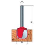 Wood Bowl Router Bit D-19.05MM X H-15.9MM X H-67.0MM X R-6.35MM X A-12MM 19-12612P