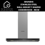 Grundig Stainless Steel Wall Mount T Cookerhood - 90CM