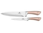 Stainless Steel Knife Set - Rose Gold Metallic 2 Piece