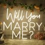 Will You Marry Me Neon Signs For Wedding Proposal Large Marry Me Sign LED Neon Light Sign Decor For Engagement Birthday Party Bar Bedroom