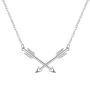 Crossed Bow And Arrow Necklace