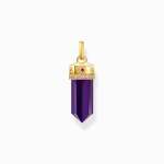 Yellow-gold Plated Pendant With Imitation Amethyst