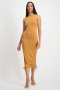 Kaylee Side Ruche Dress - Brown Sugar - S