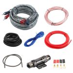 4 Gauge Amplifier Wiring Kit 2000W Complete All-in-one Car Audio Amp Install Set With Rca & Fuse Quick Connect For Radio Subwoof