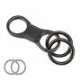 Key-chain With Quick-release Spring Clip Keyrings - Heavy Duty Car Keychain For Men Or Women Black