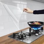 High-temperature Resistant Transparent Oil-proof Kitchen Sticker Large Size Pet Material Waterproof Anti-fouling Wall Tile Prote