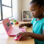 65 Functions Intelligent Kids Laptop Learning Machine Toy - Blue