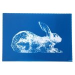 Silkscreen Stencil Rabbit Lying Down 17CM X 12CM