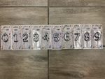 Sliver Number Candle