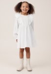 Cotton On Courtney Ruffle Long Sleeve Dress - Vanilla