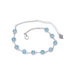 Sky Bluetopaz Sweet And Fresh Round Women's Bracelet
