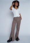 Split Hem Trouser - Brown Check