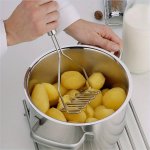 1PC Stainless Steel Potato Masher Wavy Potato Masher Kitchen Gadgets