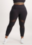 Mesh Inset Active Legging - Black - XL