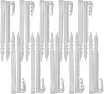 20PCS White Plastic Ground Tent Pegs Durable Stakes For Gardening Canopy