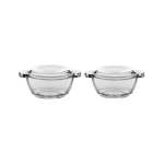2 Piece 275ML Basic Round Bowl With Cover Clear