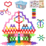 300 Piece Snowflake Building Blocks Kids Stem Toys 3D Shape With Storage Box