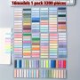 3200 Pieces - 16 Models Self-adhesive Notes Set Morandi Color Index Tabs Transparent Pet Sticky Flags Korean/japanese Style Assorted Pastel & Retro Colors Marker