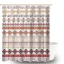 Fair Isle Design Polyester Bath Shower Curtains Backdrop For Holiday Season