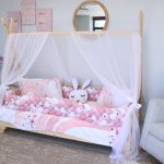 Cot Bumper Braided 5 Strand Dusty Pink Dark Dusty Pink And Dusty Rose Print