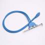 Devmo Dual USB 3.0 Female Back Panel Expansion Bracket To 20-PIN Header Cable 2-PORT With PCI Bracket