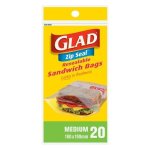 Glad Sandwich Zipper Bags 20