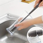 1PC 2PCS Cup Brush Long Handle Bottle Cleaning Brush Tea Stain Removal Brush No Dead Corner Multipurpose Kitchen Cleaning Brush