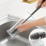 1pc/2pcs Cup Brush Long Handle Bottle Cleaning Brush Tea Stain Removal Brush No Dead Corner Multipurpose Kitchen Cleaning Brush For Water Bottle Tea Cup