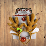 Festive Christmas Headband With Light-up Nose