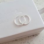 Hallie 925 Sterling Silver Round Hoop Earrings Size: 14MM